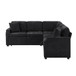 Modern L Shaped Sectional Sofa Bed With Hidden Storage Chenille Upholstery