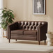 Sophisticated Loveseat With Diamond Stitched Detailing