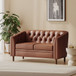 Sophisticated Loveseat With Diamond Stitched Detailing