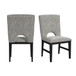 Oregon - Fabric Dining Side Chair (Set of 2) - Gray / Black