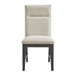 Axel - Fabric Dining Chair (Set of 2) - Light Gray / Espresso