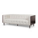 Contemporary Mid-Century Charm 3 Seater Sofa With Button Tufted Waffle Stitching