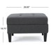Storage Ottoman With Birch Wood Legs And Cushioned Top For Comfort