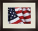 American Flag By Kikk In Double Matted - Framed Print Wall Art - Red