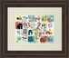 Animal Abc By Julian Phillips - Framed Print Wall Art - Blue