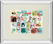 Animal Abc By Julian Phillips - Mirror Framed Print Wall Art - Blue