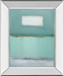 Azure 1 By Caroline - Mirror Framed Print Wall Art - Light Blue