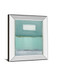 Azure 1 By Caroline - Mirror Framed Print Wall Art - Light Blue