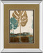 Leaves Il By Patricia Pinto - Mirror Framed Print Wall Art - Beige