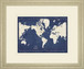 Blueprint World Map V2 By Sue Schlabach - Blue