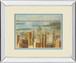 Cityscape By Longo - Mirror Framed Print Wall Art - Blue