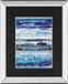 Cloud Rush By Hilario Gutierrez Mirrored Frame - Blue