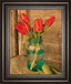 Country Tulips By Anthony Smith - Framed Print Wall Art - Red
