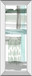 Cross Stitch Panel II By Grace Popp Mirror Framed Print Wall Art - Light Blue