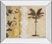 Decorative Palm I By Michael Marcon - Mirror Framed Print Wall Art - Beige