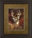 Deer Portrait By Leo Stans Double Matted - Framed Print Wall Art - Red