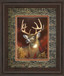 Deer Portrait Double Matted - Framed Print Wall Art - Red