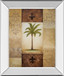 Fantasy Palm I By Michael Marcon - Mirror Framed Print Wall Art - Light Brown