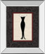 Fashion Dress I By Susan Osbourne Mirror Framed Print Wall Art - Black