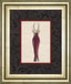 Fashion Dress Il By Susan Osbourne Framed Print Wall Art - Red