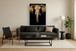Floating Tempered Glass With Foil Elephant - Black