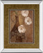 Flores En Umber I By Nan - Mirror Framed Print Wall Art - Light Brown