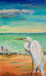49x64 Framed - Great Egret II By Patricia Pinto - Blue