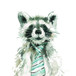 Gallery Wrapped Giclee On Canvas Funny Pet In Tie - Gray