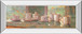 Gathering Il By Lorraine Vail - Mirror Framed Print Wall Art - Light Brown