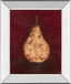 Pear By Norman Wyatt, Jr. - Mirror Framed Print Wall Art - Dark Red