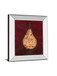 Pear By Norman Wyatt, Jr. - Mirror Framed Print Wall Art - Dark Red