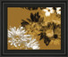 Golden Bloom I By Framed Print Wall Art - Dark Brown