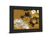 Golden Bloom I By Framed Print Wall Art - Dark Brown
