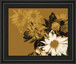 Golden Bloom Il By A. Project Framed Print Wall Art - Dark Brown