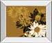 Golden Bloom Il By Mirror Framed Print Wall Art - Dark Brown