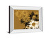 Golden Bloom Il By Mirror Framed Print Wall Art - Dark Brown