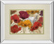 Happy Flowers By Katrina Craven - Mirror Framed Print Wall Art - Red