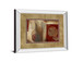 Inspiration In Crimson By Patricia Pinto - Mirror Framed Print Wall Art - Light Brown