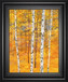 Iridescent Trees IV By Alex Jawdokimov - Framed Print Wall Art - Yellow