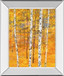 Iridescent Trees IV By Alex Jawdokimov - Mirror Framed Print Wall Art - Yellow