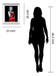 Lady In Red 2 By Chelsea Collection - Mirror Framed Print Wall Art - Red
