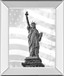 Liberty Flag By Roffman, R. - Mirror Framed Print Wall Art - Gray