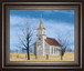 Little House On The Prairie By Billy Jacobs - Framed Print Wall Art - Blue