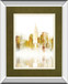 New York Sketch By Ken Roko Mirrored Frame - Yellow