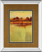 October Sky I By George - Mirror Framed Print Wall Art - Orange