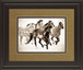 Painted Horses Run By Carol Walker - Framed Print Wall Art - Light Brown