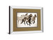 Painted Horses Run By Carol Walker - Mirror Framed Print Wall Art - Light Brown