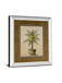Potted Palm I - Mirror Framed Print Wall Art - Light Brown