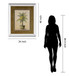 Potted Palm I - Mirror Framed Print Wall Art - Light Brown