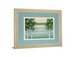 Quiet Lake By Rita Vindeszia - Framed Print Wall Art - Light Blue